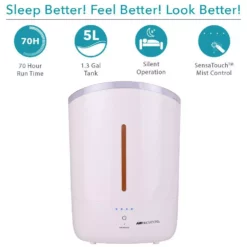 Air Innovations 1.33 Gal. Cool Mist Top Fill Humidifier for Large Rooms Up to 400 sq. ft. 14 Air Innovations 1.33 Gal. Cool Mist Top Fill Humidifier for Large Rooms Up to 400 sq. ft. -Air Quality Shop beige cream air innovations humidifiers humid36 cream 4f 1000