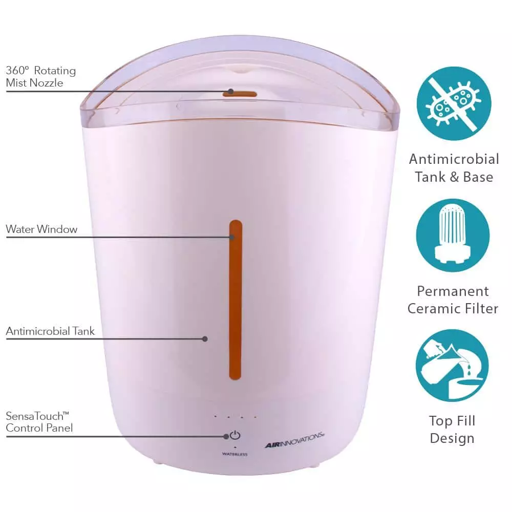 Air Innovations 1.33 Gal. Cool Mist Top Fill Humidifier for Large Rooms Up to 400 sq. ft. 5 Air Innovations 1.33 Gal. Cool Mist Top Fill Humidifier for Large Rooms Up to 400 sq. ft. - Image 3