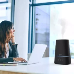 Pure Enrichment Hume Max Top Fill Humidifier in Black -Air Quality Shop black pure enrichment humidifiers pehumtop k 31 1000