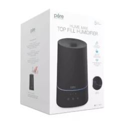 Pure Enrichment Hume Max Top Fill Humidifier in Black -Air Quality Shop black pure enrichment humidifiers pehumtop k e1 1000