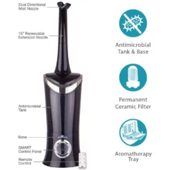 Air Innovations 1.7 Gal. Cool Mist Digital Humidifier for Large Rooms - Up to 600 sq. ft. -Air Quality Shop blacks air innovations humidifiers humid13 blk c3 1000