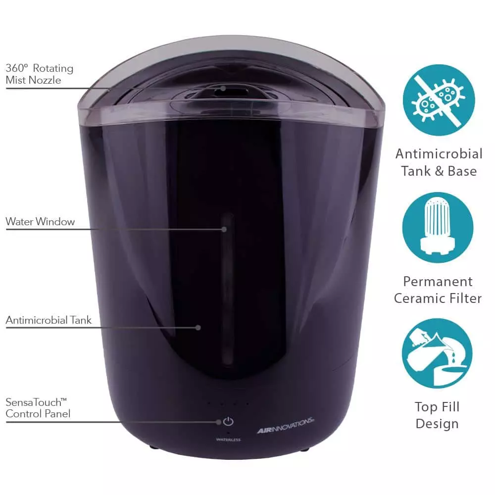 Air Innovations 1.33 Gal. Cool Mist Top Fill Humidifier for Large Rooms Up to 400 sq. ft. 5 Air Innovations 1.33 Gal. Cool Mist Top Fill Humidifier for Large Rooms Up to 400 sq. ft. - Image 3