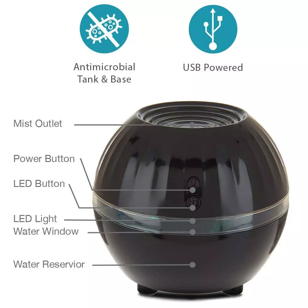 Air Innovations Ultrasonic Cool Mist Personal Humidifier with LED Mood Light 5 Air Innovations Ultrasonic Cool Mist Personal Humidifier with LED Mood Light - Image 3