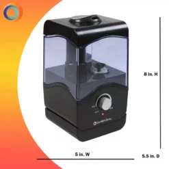 Comfort Zone Personal Wave Whisper-quiet Cool Mist Portable Ultrasonic Aromatherapy Humidifier with Auto Shut-Off -Air Quality Shop blacks comfort zone humidifiers czhd10bk 4f 1000