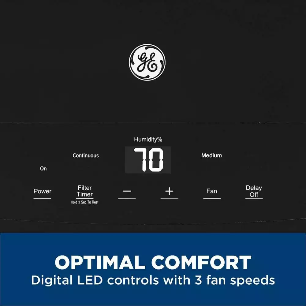 50 pt. Dehumidifier for Basement, Garage or Wet Rooms up to 4500 sq. ft. in Black, Three Fan Speeds, ENERGY STAR 6 50 pt. Dehumidifier for Basement, Garage or Wet Rooms up to 4500 sq. ft. in Black, Three Fan Speeds, ENERGY STAR - Image 4