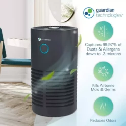 GermGuardian 360° 4-in-1 Air Purifier with HEPA Filter, UV Sanitizer for Medium Rooms up to 150 Sq. Ft., Black 16 GermGuardian 360° 4-in-1 Air Purifier with HEPA Filter, UV Sanitizer for Medium Rooms up to 150 Sq. Ft., Black -Air Quality Shop blacks germguardian air purifiers ac4700bdlx 44 1000