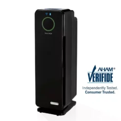 GermGuardian 22 in. Smart Elite 4-in-1 Air Purifier with True HEPA filter, and Wifi for Medium Rooms up to 148 Sq. Ft., Black
