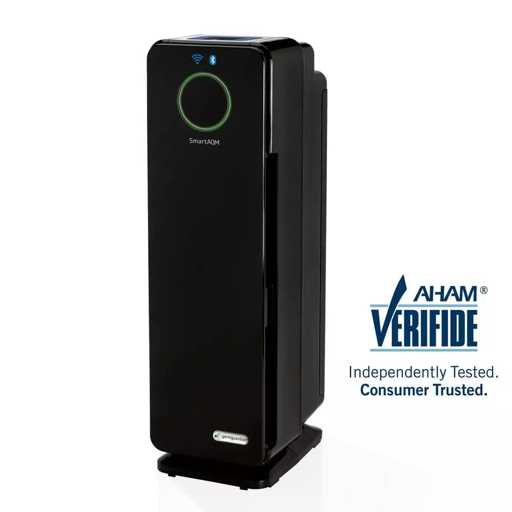 GermGuardian 22 in. Smart Elite 4-in-1 Air Purifier with True HEPA filter, and Wifi for Medium Rooms up to 148 Sq. Ft., Black 3 GermGuardian 22 in. Smart Elite 4-in-1 Air Purifier with True HEPA filter, and Wifi for Medium Rooms up to 148 Sq. Ft., Black