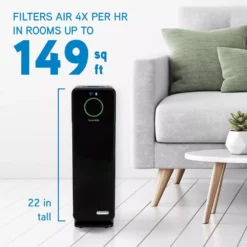 GermGuardian 22 in. Smart Elite 4-in-1 Air Purifier with True HEPA filter, and Wifi for Medium Rooms up to 148 Sq. Ft., Black 11 GermGuardian 22 in. Smart Elite 4-in-1 Air Purifier with True HEPA filter, and Wifi for Medium Rooms up to 148 Sq. Ft., Black -Air Quality Shop blacks germguardian air purifiers cdap4500bca c3 1000