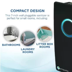 GermGuardian Elite Pluggable Air Purifier and Odor Reducer with UV Sanitizer for Small Rooms, Black -Air Quality Shop blacks germguardian air purifiers gg1100b 1f 1000 1