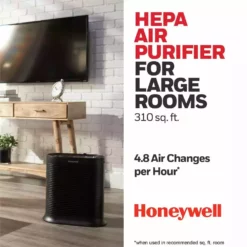 Honeywell HEPA Air Purifier, Large Room (310 sq. ft.) Black 16 Honeywell HEPA Air Purifier, Large Room (310 sq. ft.) Black -Air Quality Shop blacks honeywell air purifiers hpa200 4f 1000