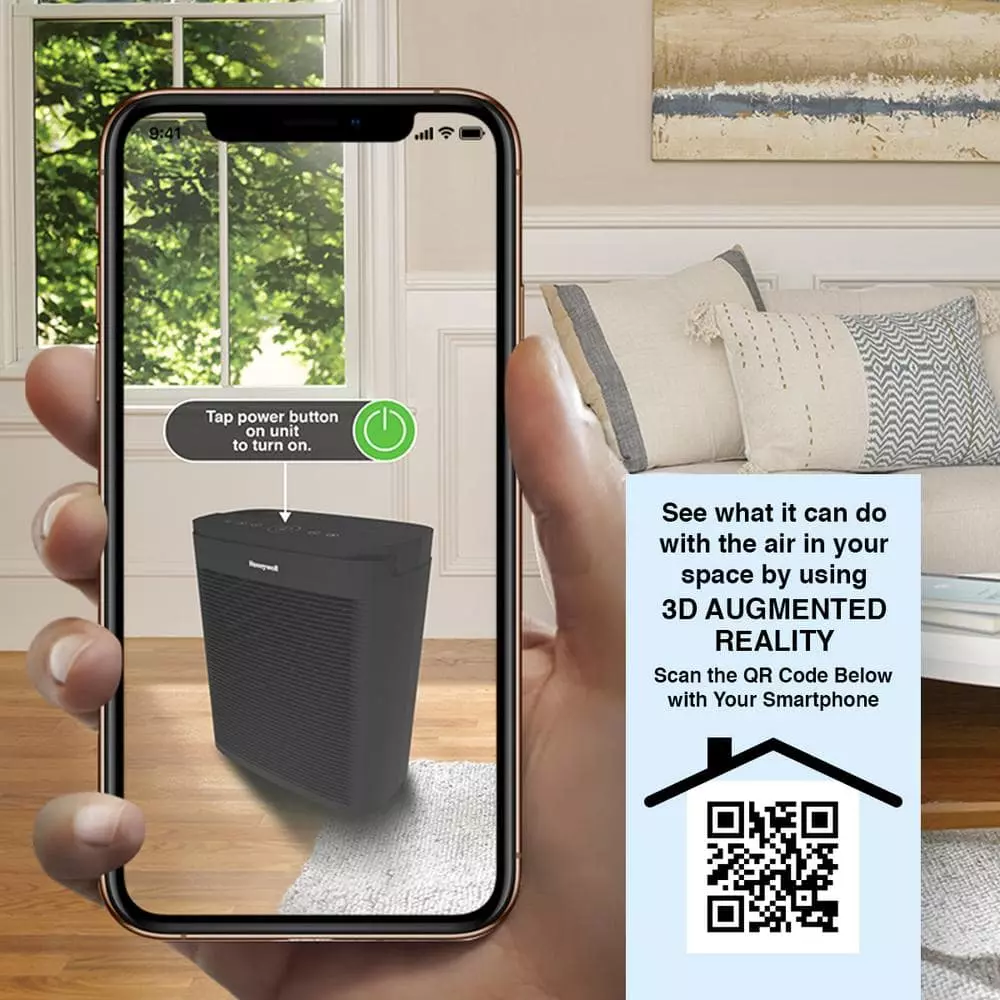 Honeywell PowerPlus HEPA Air Purifier, Extra-Large Room (530 sq. ft.) Black 4 Honeywell PowerPlus HEPA Air Purifier, Extra-Large Room (530 sq. ft.) Black - Image 3