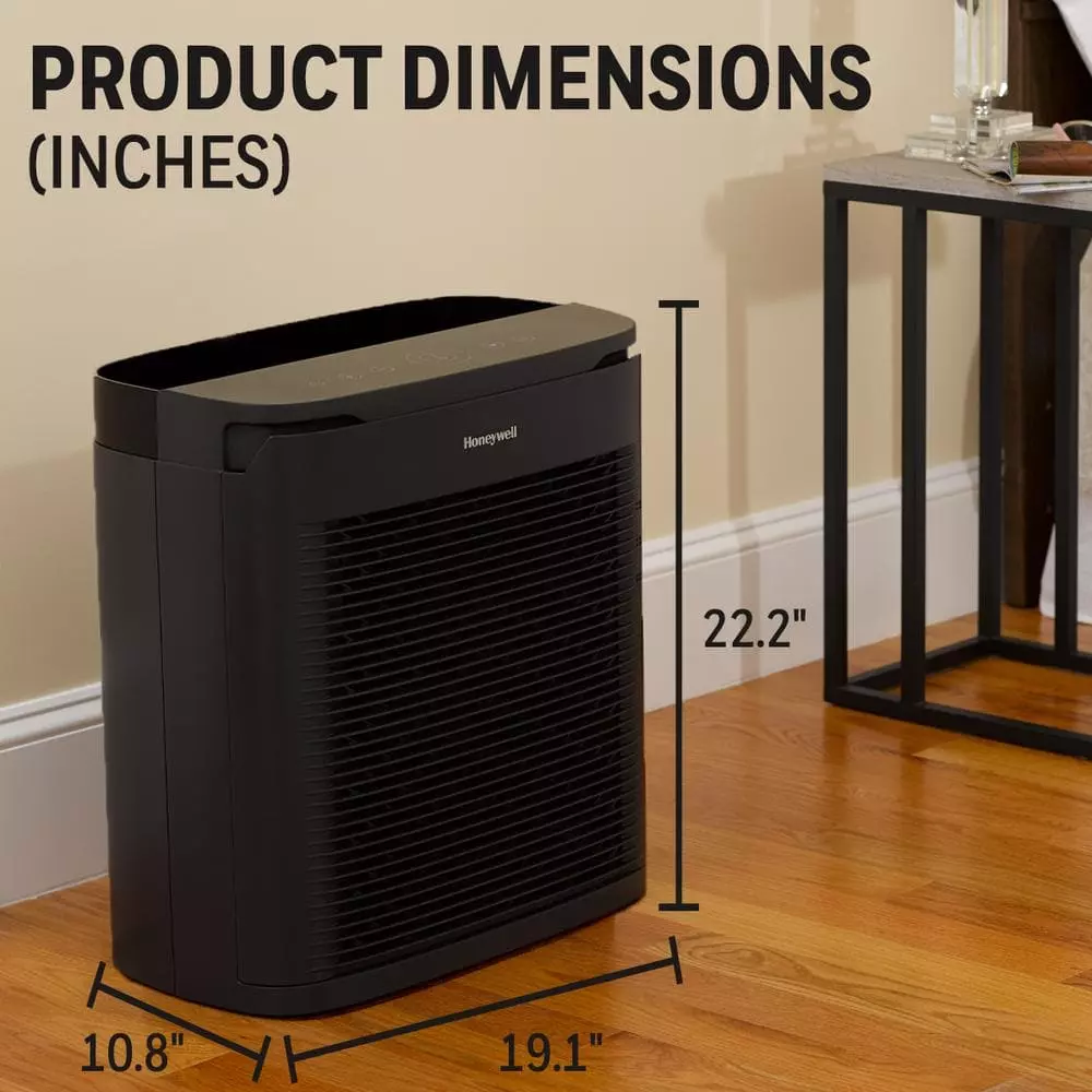 Honeywell PowerPlus HEPA Air Purifier, Extra-Large Room (530 sq. ft.) Black 9 Honeywell PowerPlus HEPA Air Purifier, Extra-Large Room (530 sq. ft.) Black - Image 8