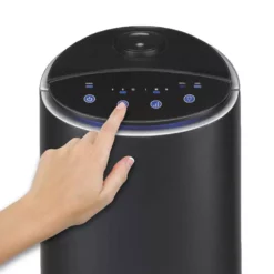 PureGuardian 1.5 Gal.100-Hour Ultrasonic Cool Mist Humidifier Tower with Aromatherapy Tray, Black -Air Quality Shop blacks pureguardian humidifiers h3200bar c3 1000
