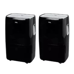TCL Smart 50-Pint Smart Dehumidifier with Voice Control for Home, Black (2 Pack)