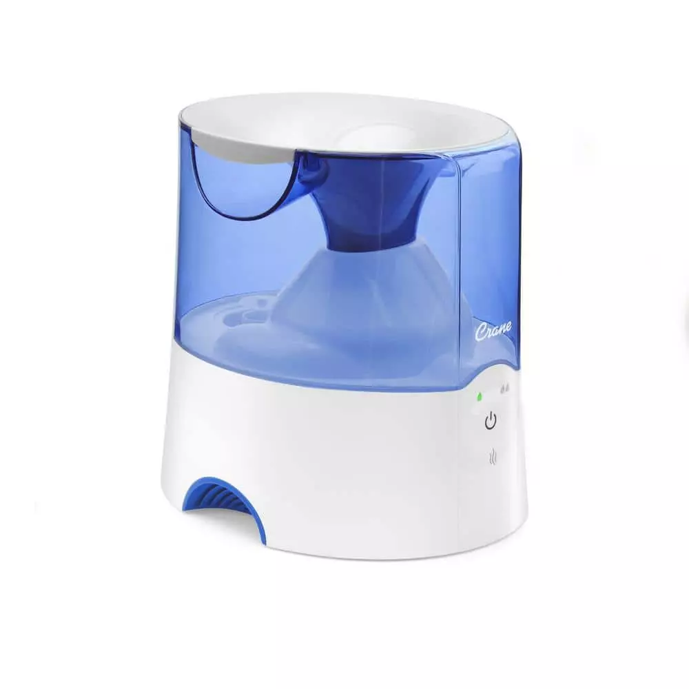 Crane 0.5 Gal. Warm Mist Humidifier with 2 Speed Settings for Small to Medium Rooms up to 250 sq. ft. 3 Crane 0.5 Gal. Warm Mist Humidifier with 2 Speed Settings for Small to Medium Rooms up to 250 sq. ft.