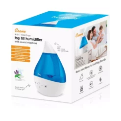Crane 1 Gal. Top Fill Drop Cool Mist Humidifier with Sound Machine for Medium to Large Rooms up to 500 sq. ft. - Blue/White 19 Crane 1 Gal. Top Fill Drop Cool Mist Humidifier with Sound Machine for Medium to Large Rooms up to 500 sq. ft. - Blue/White -Air Quality Shop blues crane humidifiers ee 5306 31 1000