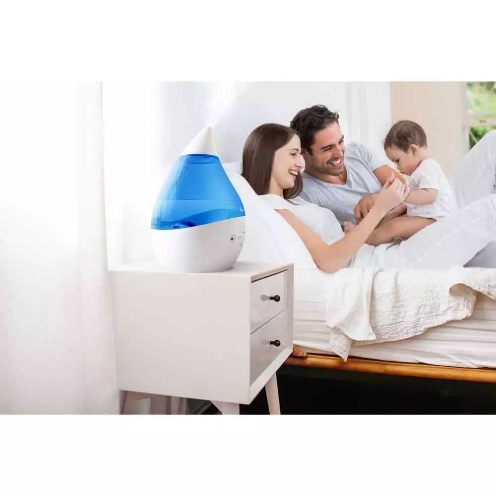 Crane 1 Gal. Top Fill Drop Cool Mist Humidifier with Sound Machine for Medium to Large Rooms up to 500 sq. ft. - Blue/White 7 Crane 1 Gal. Top Fill Drop Cool Mist Humidifier with Sound Machine for Medium to Large Rooms up to 500 sq. ft. - Blue/White - Image 5