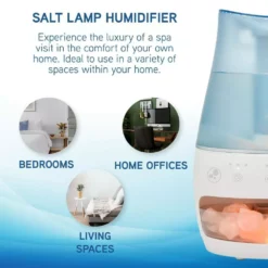 Unbranded 1 Gal. 190 sq. ft. Cool Mist Ultrasonic Humidifier and Salt Lamp with Aromatherapy Tray 17 Unbranded 1 Gal. 190 sq. ft. Cool Mist Ultrasonic Humidifier and Salt Lamp with Aromatherapy Tray -Air Quality Shop blues humidifiers h1339 a0 1000