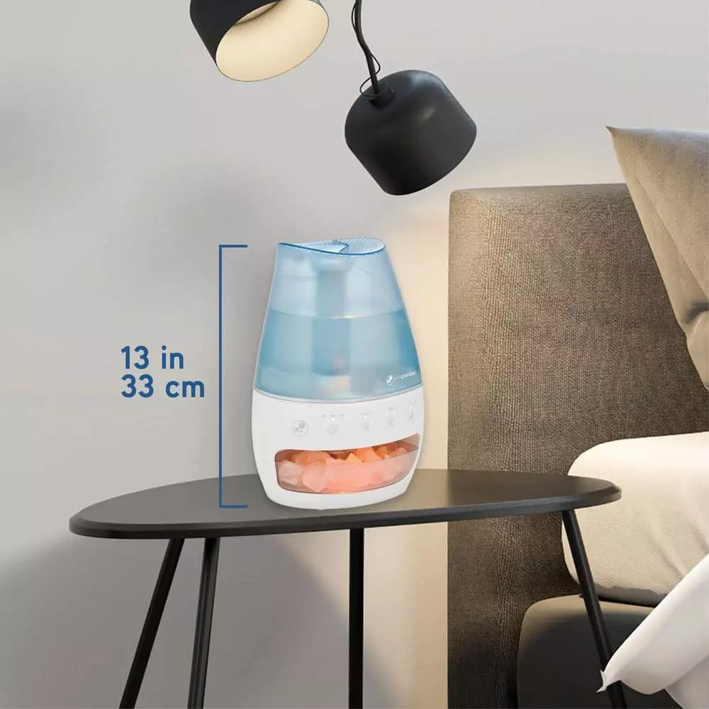 Unbranded 1 Gal. 190 sq. ft. Cool Mist Ultrasonic Humidifier and Salt Lamp with Aromatherapy Tray 4 Unbranded 1 Gal. 190 sq. ft. Cool Mist Ultrasonic Humidifier and Salt Lamp with Aromatherapy Tray - Image 2