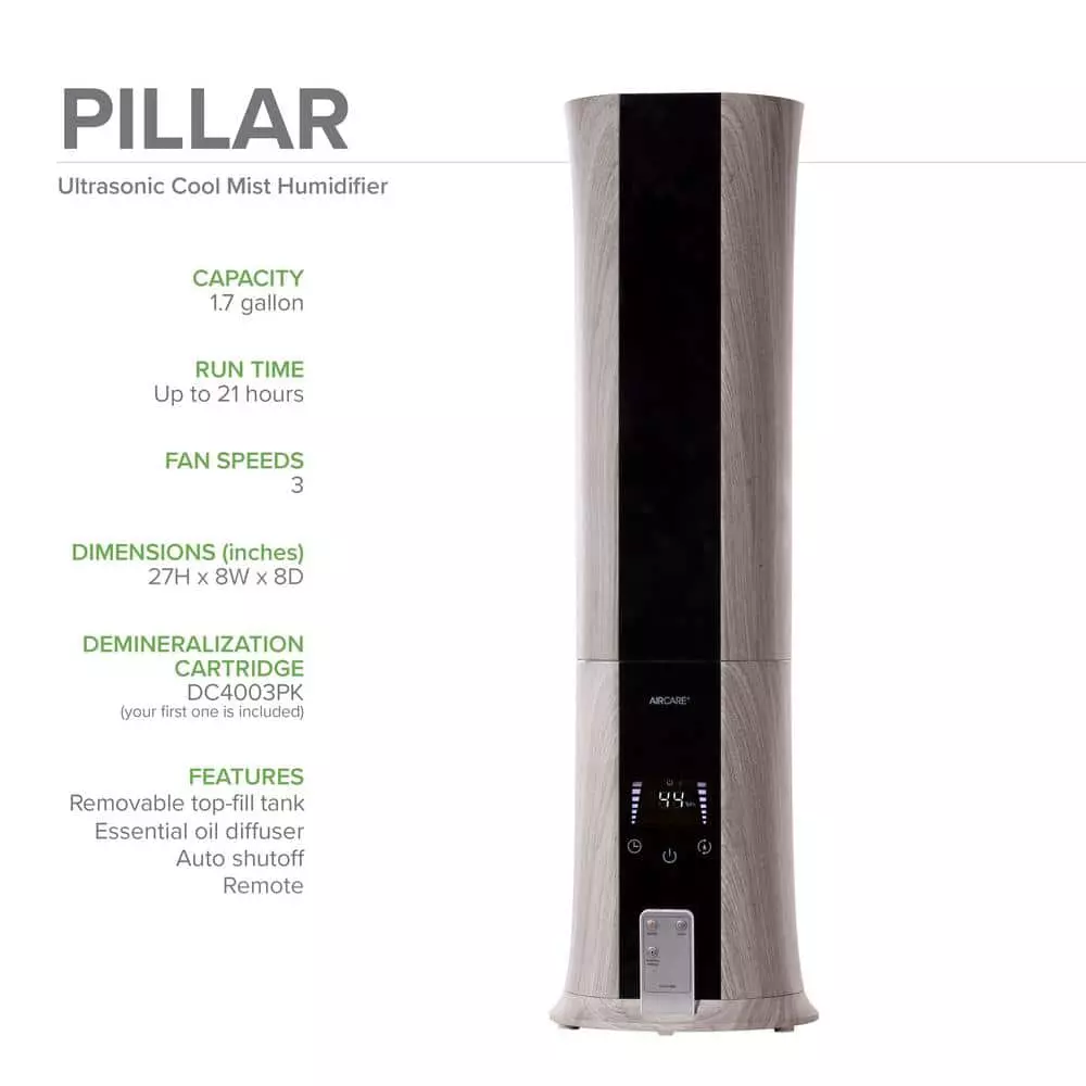 AIRCARE Pillar 1.7 Gal. Ultrasonic Humidifier for 750 sq. ft. 7 AIRCARE Pillar 1.7 Gal. Ultrasonic Humidifier for 750 sq. ft. - Image 5