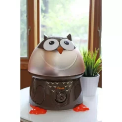 Crane 1 Gal. Adorable Ultrasonic Cool Mist Humidifier for Medium to Large Rooms up to 500 sq. ft. - Owl -Air Quality Shop browns tans crane humidifiers ee 8189 1f 1000