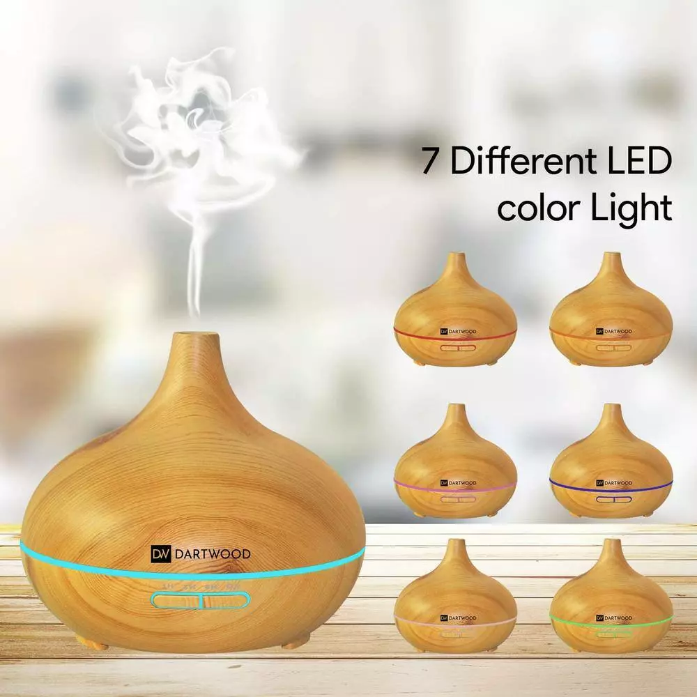 DARTWOOD Premium Ultrasonic Aroma Diffuser & Humidifier - Essential Oil & Mist Vaporizer with 7-Lighting Modes & 4-Timers (300ml) 6 DARTWOOD Premium Ultrasonic Aroma Diffuser & Humidifier - Essential Oil & Mist Vaporizer with 7-Lighting Modes & 4-Timers (300ml) - Image 4
