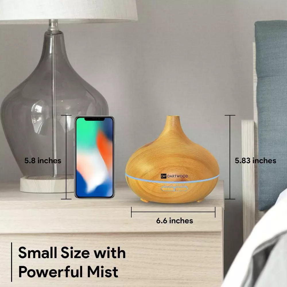 DARTWOOD Premium Ultrasonic Aroma Diffuser & Humidifier - Essential Oil & Mist Vaporizer with 7-Lighting Modes & 4-Timers (300ml) 8 DARTWOOD Premium Ultrasonic Aroma Diffuser & Humidifier - Essential Oil & Mist Vaporizer with 7-Lighting Modes & 4-Timers (300ml) - Image 6