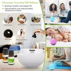 Tatahance 330ml White Aroma Diffuser Cool Mist Humidifier with 7 Color LED Lights 17 Tatahance 330ml White Aroma Diffuser Cool Mist Humidifier with 7 Color LED Lights -Air Quality Shop browns tans humidifiers d0102hah8sa z 44 1000