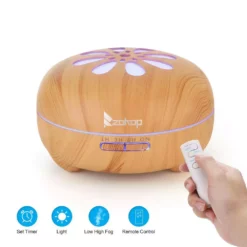 Tatahance 550ml Brown Aroma Diffuser Cool Mist Humidifier with White Remote Controller Colorful Light -Air Quality Shop browns tans humidifiers d0102heb4qw z 1f 1000