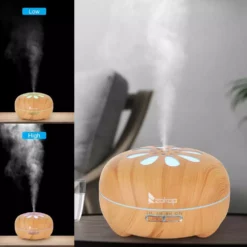 Tatahance 550ml Brown Aroma Diffuser Cool Mist Humidifier with White Remote Controller Colorful Light -Air Quality Shop browns tans humidifiers d0102heb4qw z 44 1000