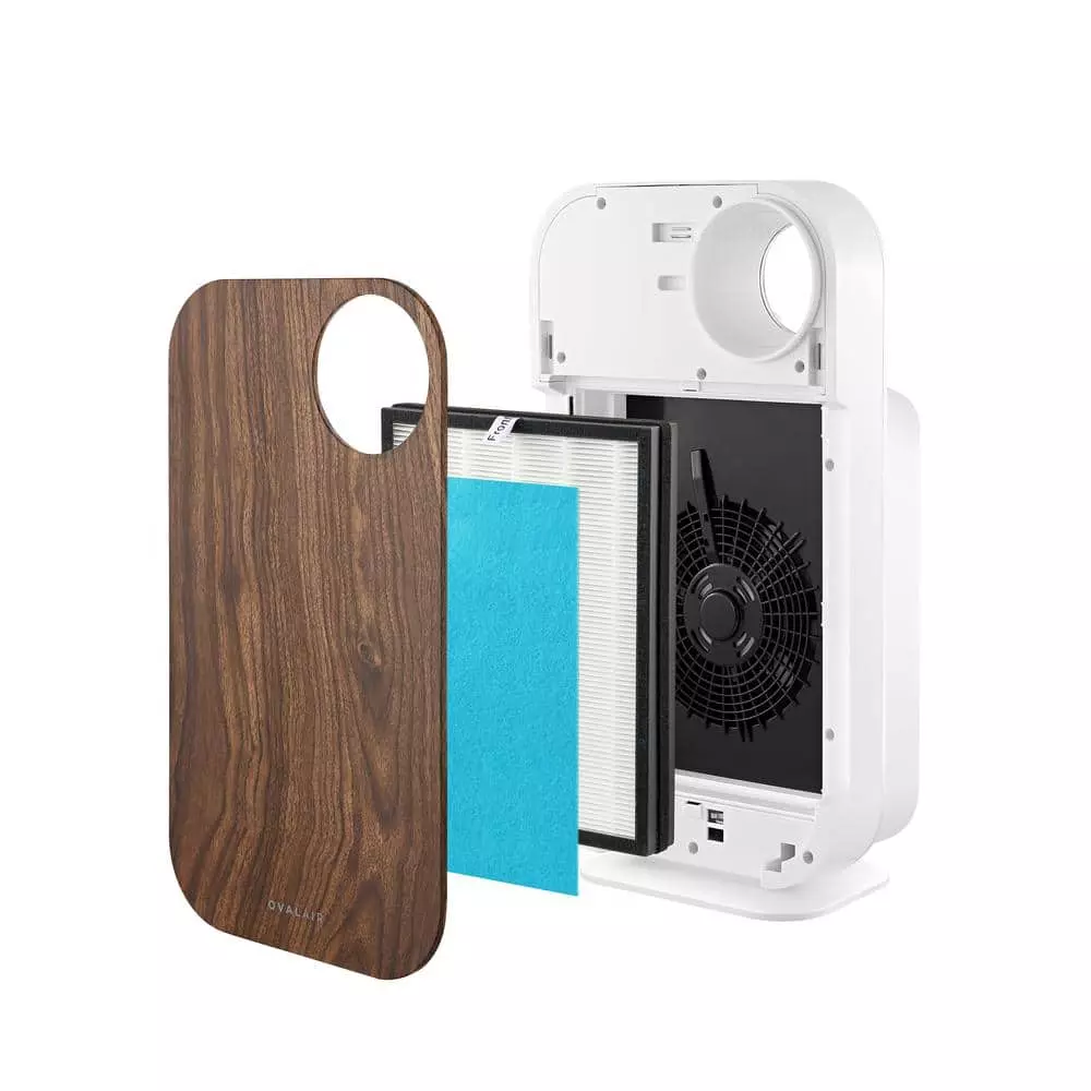 OVAL AIR 3-Stage 5-in-1 Air Purifier for Rooms Upto 600 sq. ft. Reduces Allergies, Asthma, Pets, Odor, Smoke, Dark Wood 6 OVAL AIR 3-Stage 5-in-1 Air Purifier for Rooms Upto 600 sq. ft. Reduces Allergies, Asthma, Pets, Odor, Smoke, Dark Wood - Image 4