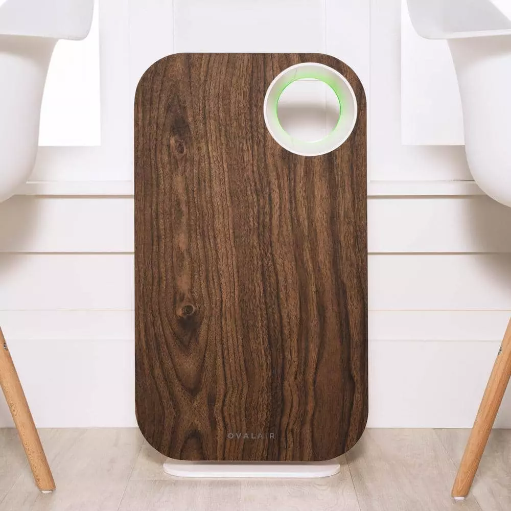 OVAL AIR 3-Stage 5-in-1 Air Purifier for Rooms Upto 600 sq. ft. Reduces Allergies, Asthma, Pets, Odor, Smoke, Dark Wood 4 OVAL AIR 3-Stage 5-in-1 Air Purifier for Rooms Upto 600 sq. ft. Reduces Allergies, Asthma, Pets, Odor, Smoke, Dark Wood - Image 2