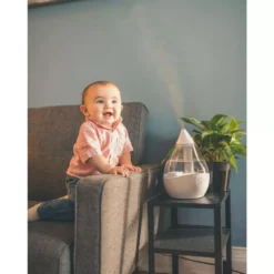 Crane 0.5 Gal. Droplet Ultrasonic Cool Mist Humidifier for Small to Medium Rooms up to 250 sq. ft. - Clear/White 17 Crane 0.5 Gal. Droplet Ultrasonic Cool Mist Humidifier for Small to Medium Rooms up to 250 sq. ft. - Clear/White -Air Quality Shop clear crane humidifiers ee 5302cw 76 1000