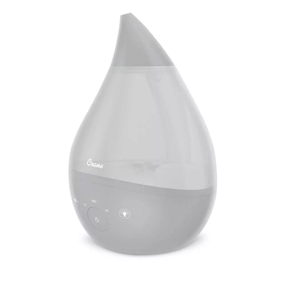 Crane 1 Gal. Top Fill Drop Cool Mist Humidifier with Sound Machine for Medium to Large Rooms up to 500 sq. ft. - Grey 3 Crane 1 Gal. Top Fill Drop Cool Mist Humidifier with Sound Machine for Medium to Large Rooms up to 500 sq. ft. - Grey