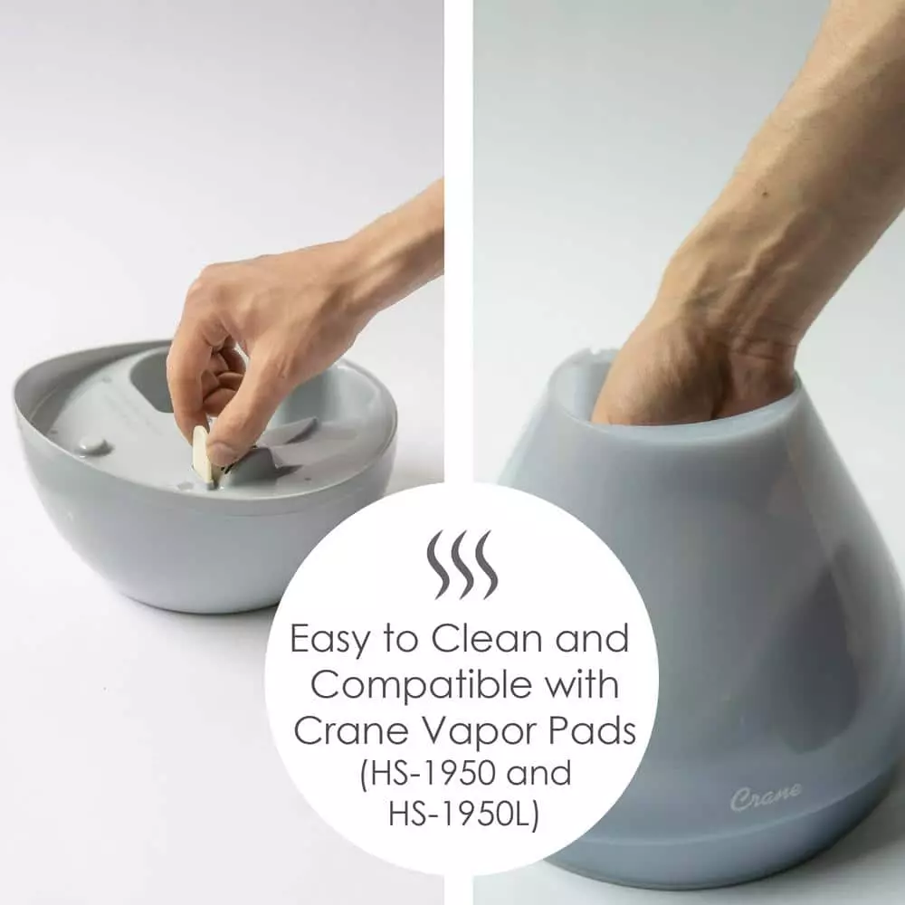 Crane 1 Gal. Top Fill Drop Cool Mist Humidifier with Sound Machine for Medium to Large Rooms up to 500 sq. ft. - Grey 9 Crane 1 Gal. Top Fill Drop Cool Mist Humidifier with Sound Machine for Medium to Large Rooms up to 500 sq. ft. - Grey - Image 7