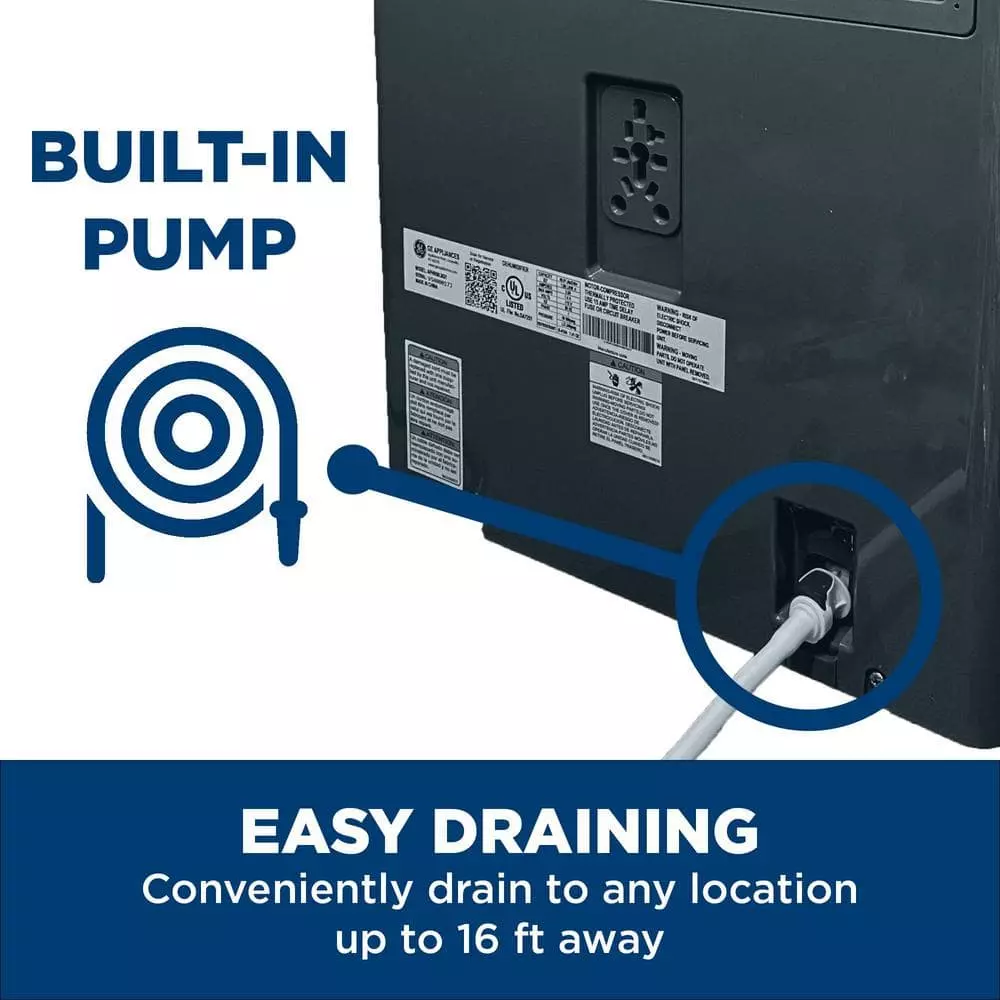 50 pt. Dehumidifier with Built-in Pump for Basement, Garage or Wet Rooms up to 4500 sq. ft. in Grey, ENERGY STAR 3 50 pt. Dehumidifier with Built-in Pump for Basement, Garage or Wet Rooms up to 4500 sq. ft. in Grey, ENERGY STAR - Image 2