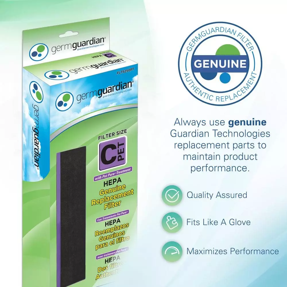 GermGuardian True HEPA with Pet Pure Treatment GENUINE Replacement Filter C for AC5000 Series Air Purifiers 5 GermGuardian True HEPA with Pet Pure Treatment GENUINE Replacement Filter C for AC5000 Series Air Purifiers - Image 3
