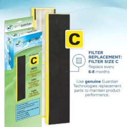 GermGuardian 28 in. 4-in-1 Air Purifier with True HEPA filter for Medium Rooms up to 179 Sq Ft, Black 16 GermGuardian 28 in. 4-in-1 Air Purifier with True HEPA filter for Medium Rooms up to 179 Sq Ft, Black -Air Quality Shop grays germguardian air purifiers ac5000b fa 1000
