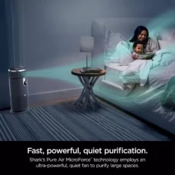 Shark Air Purifier 3-in-1 with True HEPA Filter (500 sq. ft.) HC452 -Air Quality Shop grays shark air purifiers hc452 1f 1000