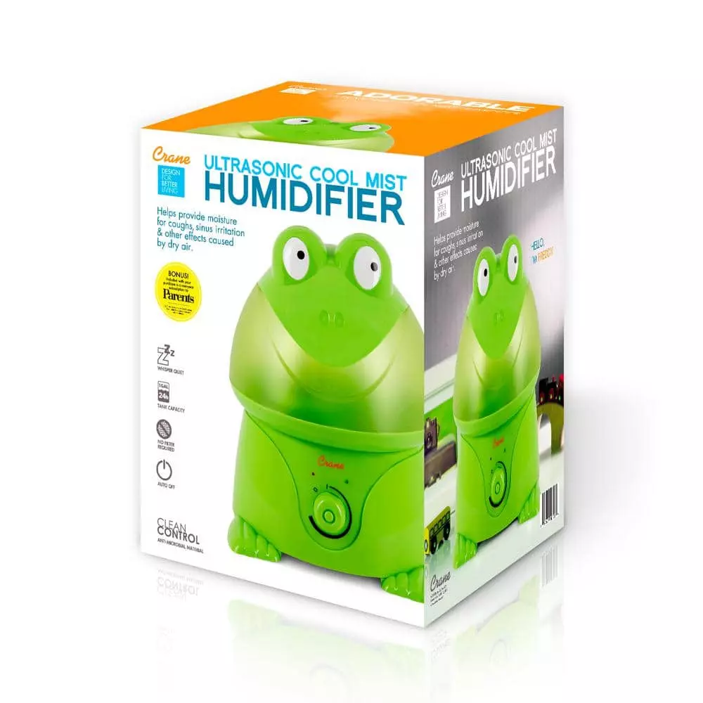 Crane 1 Gal. Adorable Ultrasonic Cool Mist Humidifier for Medium to Large Rooms up to 500 sq. ft. - Frog 7 Crane 1 Gal. Adorable Ultrasonic Cool Mist Humidifier for Medium to Large Rooms up to 500 sq. ft. - Frog - Image 5