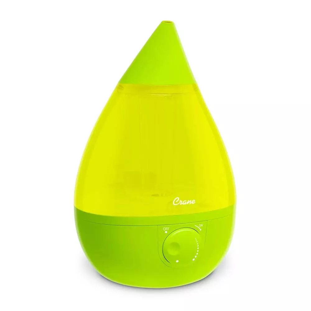 Crane 1 Gal. Drop Ultrasonic Cool Mist Humidifier for Medium to Large Rooms up to 500 sq. ft. - Green 3 Crane 1 Gal. Drop Ultrasonic Cool Mist Humidifier for Medium to Large Rooms up to 500 sq. ft. - Green
