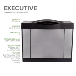 AIRCARE Designer Series 5.7-gal. Evaporative Humidifier for 3,600 sq. ft. 28 AIRCARE Designer Series 5.7-gal. Evaporative Humidifier for 3,600 sq. ft. -Air Quality Shop metallic aircare humidifiers 4dts 900 76 1000