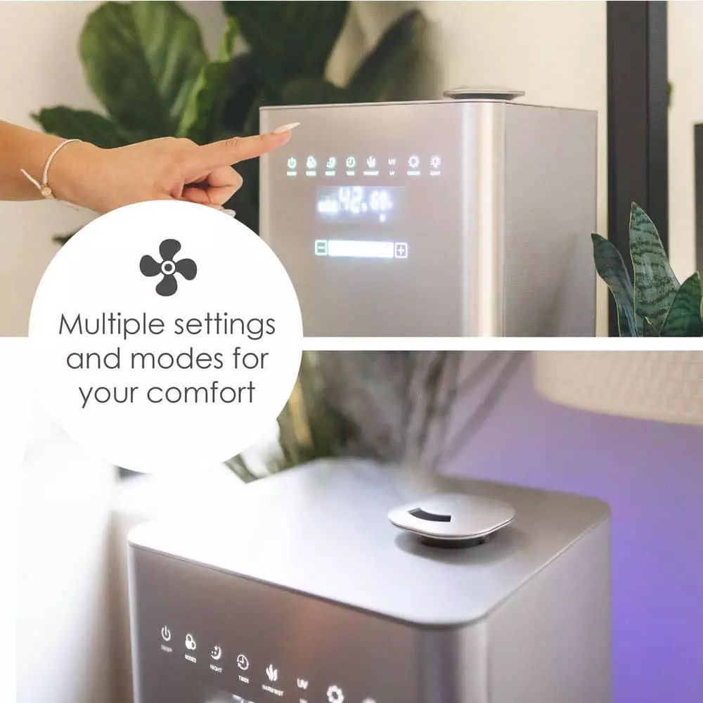 Crane 1.2 Gal. Warm & Cool Mist Top Fill Humidifier with Remote for Medium to Large Rooms up to 500 sq. ft 5 Crane 1.2 Gal. Warm & Cool Mist Top Fill Humidifier with Remote for Medium to Large Rooms up to 500 sq. ft - Image 4