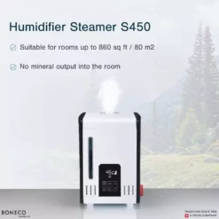 BONECO S450 Large Room Steam Humidifier with Hand Warm Mist and Digital Display -Air Quality Shop multi boneco humidifiers 50241 76 1000