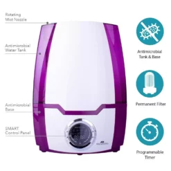 Air Innovations 1.37 Gal. Cool Mist Digital Humidifier for Large Rooms Up To 400 sq. ft -Air Quality Shop purples lavenders air innovations humidifiers humid06 purple c3 1000