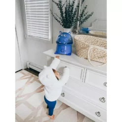 Crane 1 Gal. Adorable Ultrasonic Cool Mist Humidifier for Medium to Large Rooms up to 500 sq. ft. - Hippo -Air Quality Shop purples lavenders crane humidifiers ee 8245 44 1000