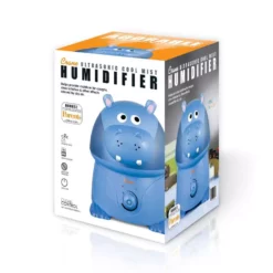 Crane 1 Gal. Adorable Ultrasonic Cool Mist Humidifier for Medium to Large Rooms up to 500 sq. ft. - Hippo -Air Quality Shop purples lavenders crane humidifiers ee 8245 fa 1000