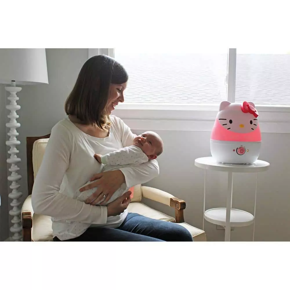 Crane 1 Gal. Adorable Ultrasonic Cool Mist Humidifier for Medium to Large Rooms up to 500 sq. ft. - Hello Kitty 7 Crane 1 Gal. Adorable Ultrasonic Cool Mist Humidifier for Medium to Large Rooms up to 500 sq. ft. - Hello Kitty - Image 5