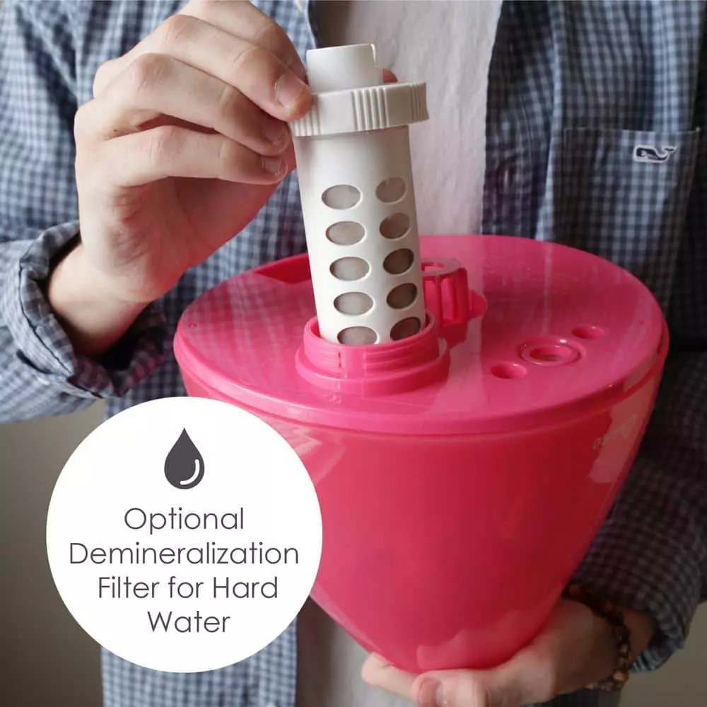 Crane 1 Gal. Drop Ultrasonic Cool Mist Humidifier for Medium to Large Rooms up to 500 sq. ft. - Pink 10 Crane 1 Gal. Drop Ultrasonic Cool Mist Humidifier for Medium to Large Rooms up to 500 sq. ft. - Pink - Image 8